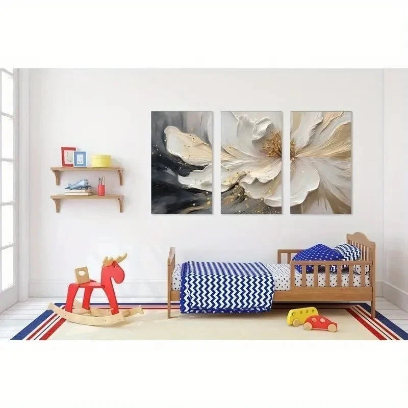 3pcs Botanical Print, Classic Contemporary Style Wall Art Set Canvas Framed 50x70cm - High Quality Print 100% Australian Made Wall Canvas Ready to Hang - Bella Home Decor