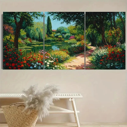 3pcs Crescent Moon Floral Botanical William Wall Art Set Canvas Framed 60x90cm - High Quality Print 100% Australian Made Wall Canvas Ready to Hang - Bella Home Decor