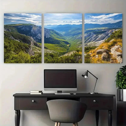 3pcs Mont Ventoux Travel Poster Gorges Perfect Wall Art Set Canvas Framed 50x70cm - High Quality Print 100% Australian Made Wall Canvas Ready to Hang