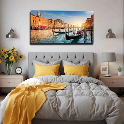 The City Of Venice Wall Art Canvas Office Home Room Framed 120x60cm