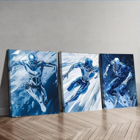 3pcs Ice Shelf Snow Dark Hero Real Perfect Wall Art Set Canvas Unframed - High Quality Print 100% Australian Made Wall Canvas