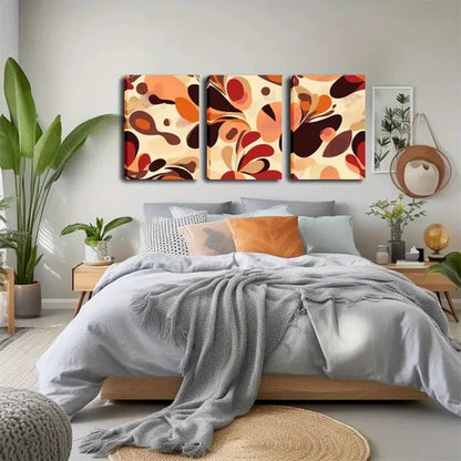 3pcs Vibrant Geometric Triptych Modern Perfect Wall Art Canvas Unframed - High Quality Print 100% Australian Made Wall Canvas