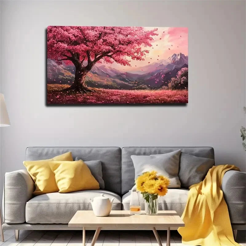 The Sky Tinted With Rosy Light Wall Art Canvas Office Home Room Framed 120x60cm