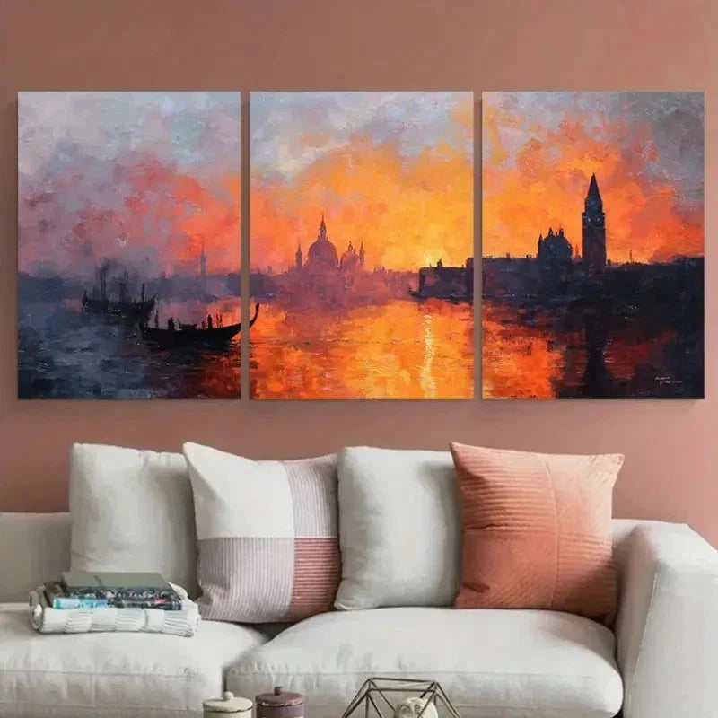3pcs Vintage Signed Barbara Meade Peerag Perfect Wall Art Set Canvas Framed 60x90cm - High Quality Print 100% Australian Made Wall Canvas Ready to Hang