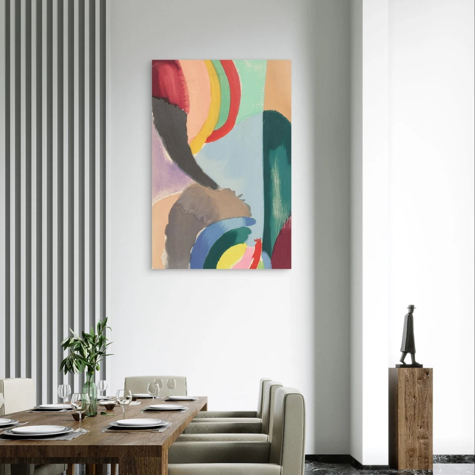Vibrant Colour Block Abstract Geometric Shapes 40x60cm Metal Print Ready to Hang