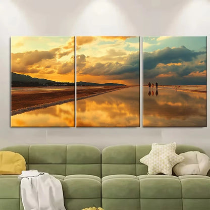 3pcs Turneresque atmosphere the Balearic Island Metal Print Ready to Hang Art