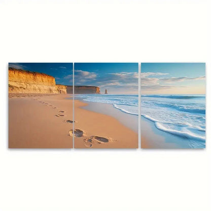 3pcs Twelve Apostles Beach Landscape Australian Wall Art Set Canvas Framed 60x90cm - High Quality Print 100% Australian Made Wall Canvas Ready to Hang