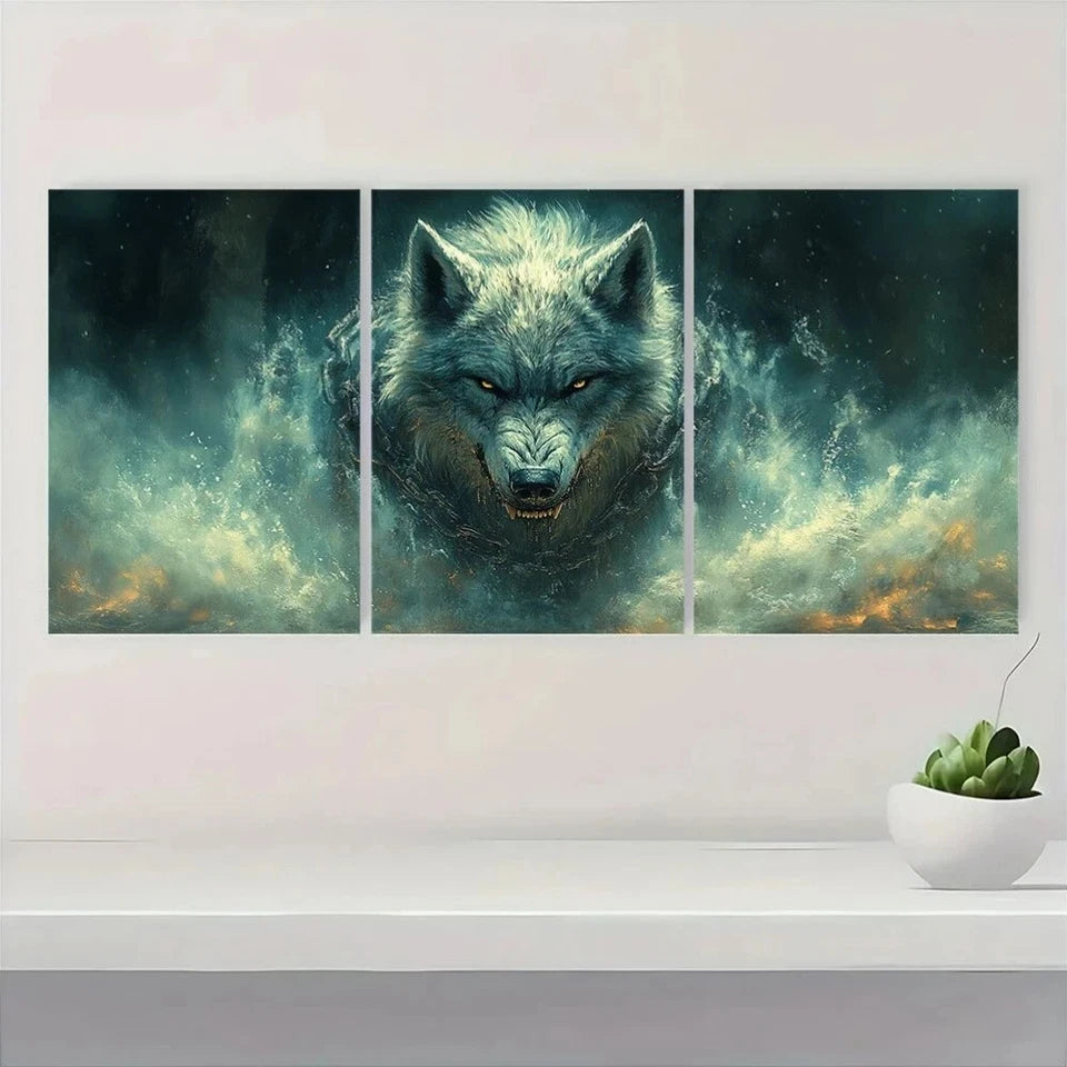 3pcs Broken Chains Matte Mythology Metal Print Ready to Hang Art - Bella Home Decor