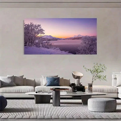 Ice And Snow World Trees Wall Art Canvas Office Home Room Framed 120x60cm