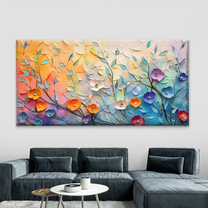 Abstract Floral Blossom Wall Art Canvas Office Home Room Framed 120x60cm