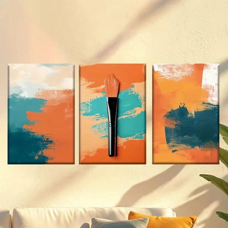 3pcs Abstract van Gogh style colorful world Wall Art Set Canvas Framed 40x60cm - High Quality Print 100% Australian Made Wall Canvas Ready to Hang - Bella Home Decor