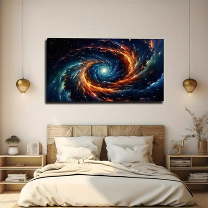 High-Definition Spiral Nebula Wall Art Canvas Office Home Room Framed 120x60cm