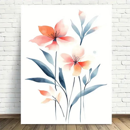 Beautiful Carnation Colorful Floral Elegance Painting 40x60cm Metal Print Ready to Hang - Bella Home Decor