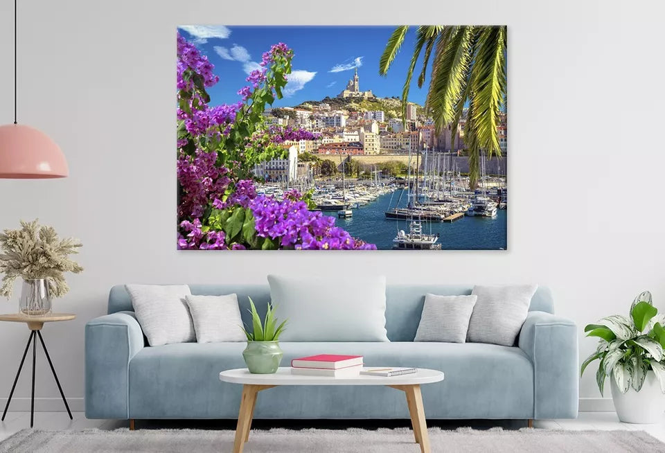 City Of Marseille Harbor Wall Art Decor 100% Australian Made - Bella Home Decor