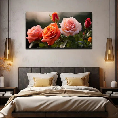 Roses Exquisite Design Wall Art Canvas Office Home Room Framed 120x60cm