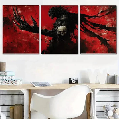 3pcs Dark Fantasy Mysterious Shadowy Perfect Wall Art Set Canvas Framed 60x90cm - High Quality Print 100% Australian Made Wall Canvas Ready to Hang - Bella Home Decor