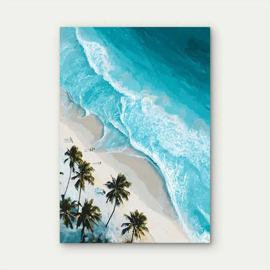Ocean & White Sand Beach Seascape 60x90cm Metal Print Ready to Hang