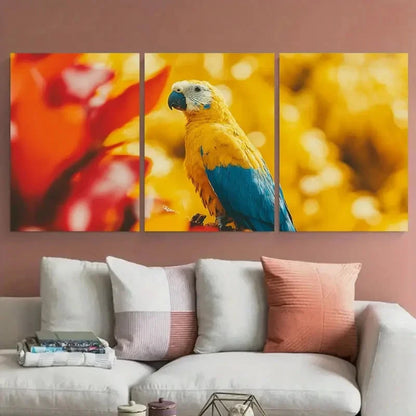 3pcs Bird & Flower Design Decor Perfect Prefect Wall Art Set Canvas Framed 40x60cm - High Quality Print 100% Australian Made Wall Canvas Ready to Hang - Bella Home Decor