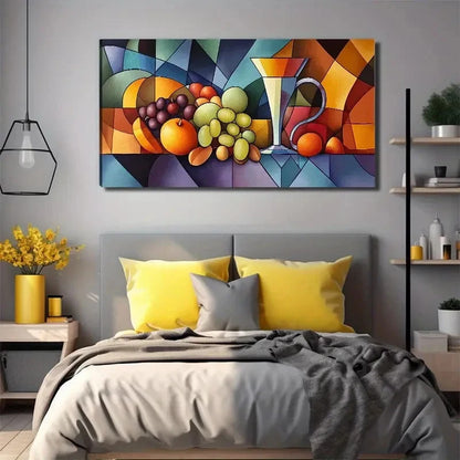 Color Block Composed Of Fruit Wall Art Canvas Office Home Room Framed 120x60cm