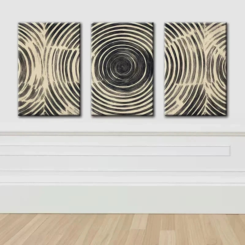 Luxurious Abstract Wood Ring Metal Print Ready to Hang Art