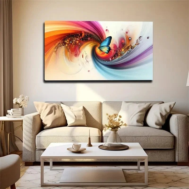 Smooth And Dynamic Abstract Wall Art Canvas Office Home Room Framed 120x60cm
