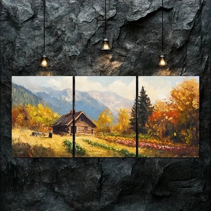 3pcs Autumn Scenery Nature Beauty Perfect Wall Art Canvas Unframed - High Quality Print 100% Australian Made Wall Canvas - Bella Home Decor