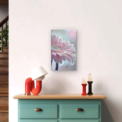 Pink Gerbera Daisy Flower  60x90cm Metal Print Ready to Hang