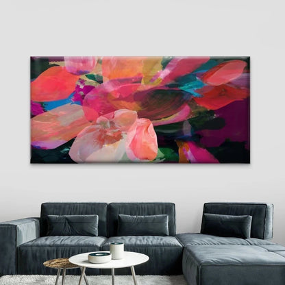 Modern Abstract Floral Wall Art Canvas Office Home Room Framed 120x60cm