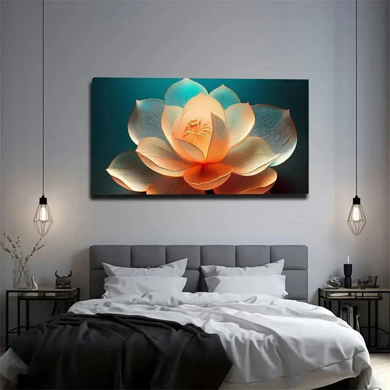 Blooming Flowers Wall Art Canvas Office Home Room Framed 120x60cm