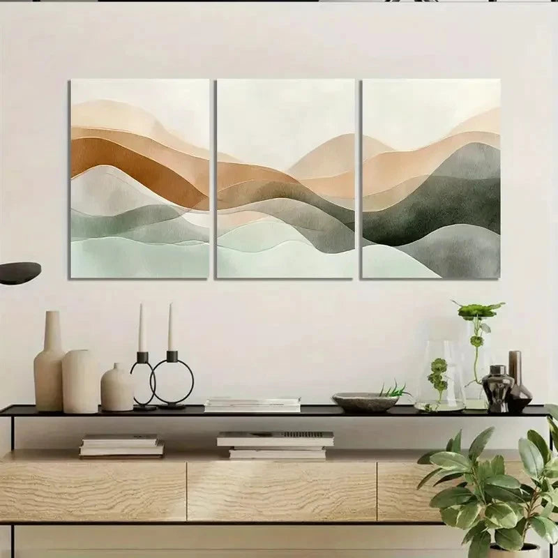 3pcs Watercolor Soft And Gentle With Delicate Wall Art Set Canvas Framed 60x90cm - High Quality Print 100% Australian Made Wall Canvas Ready to Hang
