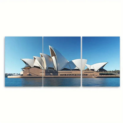 3pcs Sydney Opera House Art Australia Travel   Wall Art Set Canvas Framed 40x60cm - High Quality Print 100% Australian Made Wall Canvas Ready to Hang
