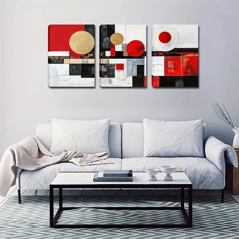 3pcs Triple Frame Creative Wall Art Set Canvas Unframed - High Quality Print 100% Australian Made Wall Canvas