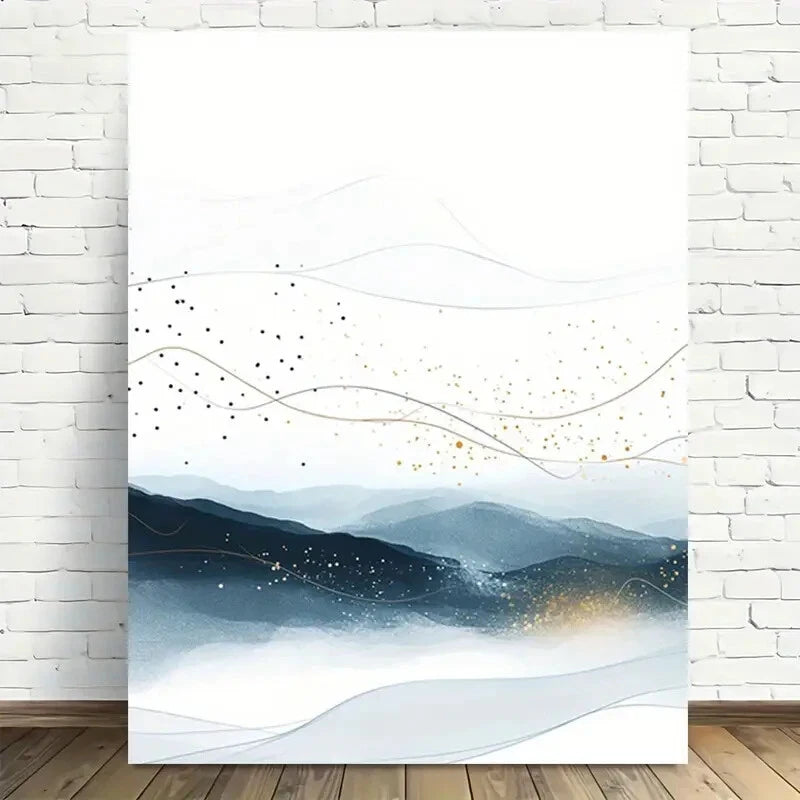Beautiful Modern Minimalist Abstract Painting 40x60cm Metal Print Ready to Hang - Bella Home Decor