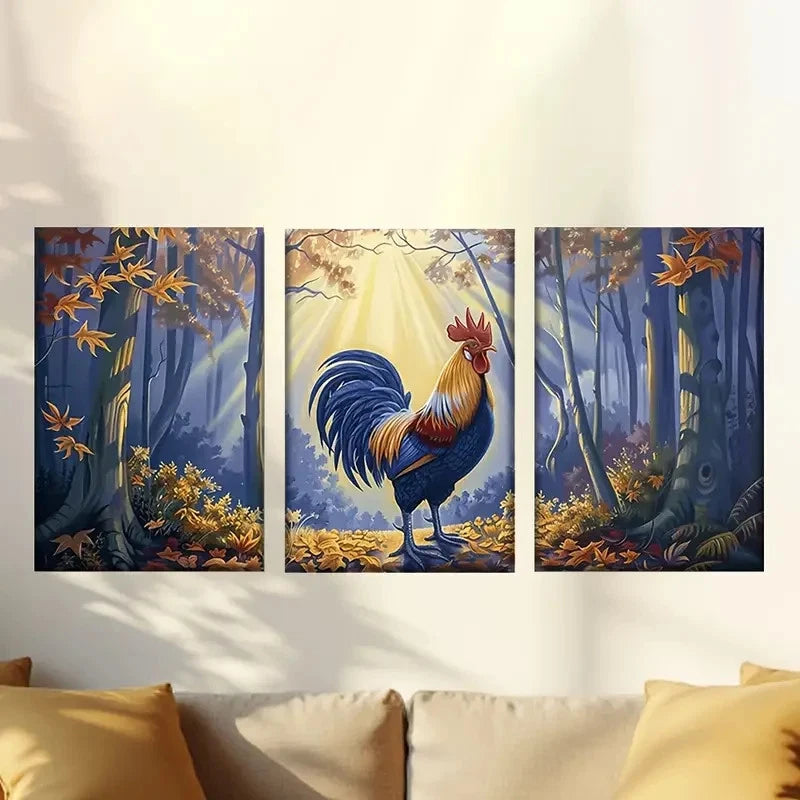 3pcs Colorful abstract Wall Art Set Canvas Framed 60x90cm - High Quality Print 100% Australian Made Wall Canvas Ready to Hang - Bella Home Decor