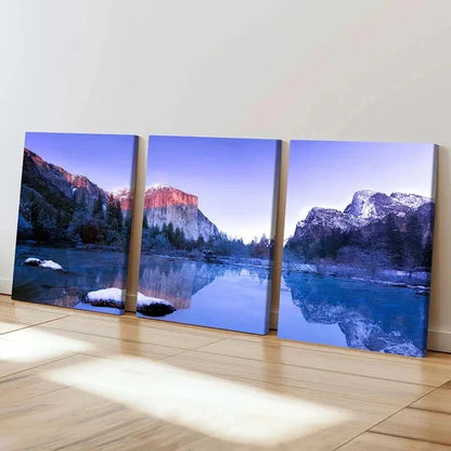 3pcs Magnificent Natural Landscape Art Mountain Wall Art Set Canvas Framed 40x60cm - High Quality Print 100% Australian Made Wall Canvas Ready to Hang - Bella Home Decor