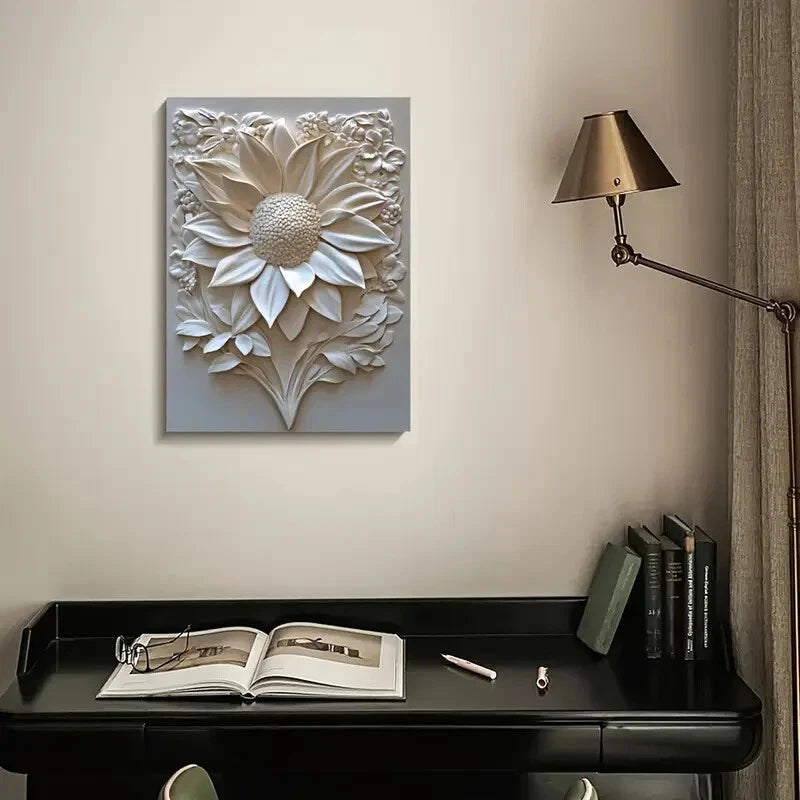 Beautiful Featuring a Sunburst Design Painting 40x60cm Metal Print Ready to Hang - Bella Home Decor