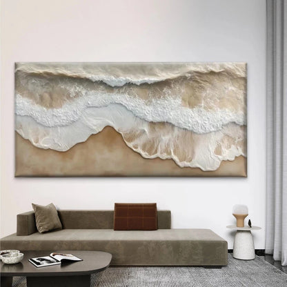 Abstract Ocean Wave Beach Wall Art Canvas Office Home Room Framed 120x60cm - Bella Home Decor
