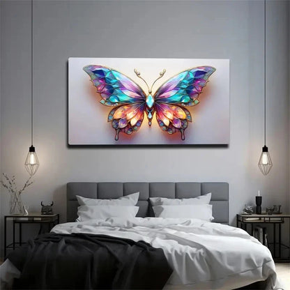 Dazzling Butterfly Three-Nature Wall Art Canvas Office Home Room Framed 120x60cm