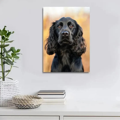 Beautiful English Cocker Spaniel Painting 40x60cm Metal Print Ready to Hang - Bella Home Decor