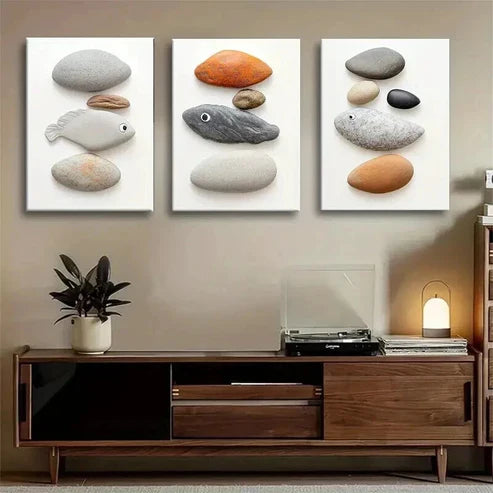 3pcs Design Minimalist Coastal Ocean Perfect Wall Art Canvas Unframed – High Quality Print 100% Australian Made Wall Canvas