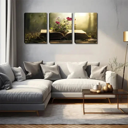 3pcs Modern Minimalist Floral Design Perfect Wall Art Canvas Unframed - High Quality Print 100% Australian Made Wall Canvas