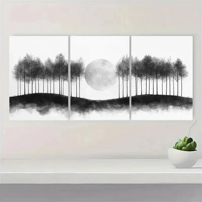 3pcs DustinWay Canvas Print Art Black and White   Wall Art Set Canvas Framed 60x90cm - High Quality Print 100% Australian Made Wall Canvas Ready to Hang - Bella Home Decor