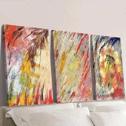 3pcs Abstract Color Splash Decoration Wall Art Canvas Unframed - High Quality Print 100% Australian Made Wall Canvas - Bella Home Decor