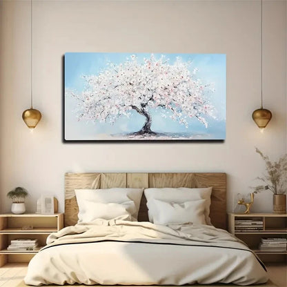 Lush White And Pink Flowers Wall Art Canvas Office Home Room Framed 120x60cm