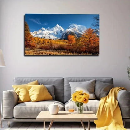 Woods In Autumn Wall Art Canvas Office Home Room Framed 120x60cm