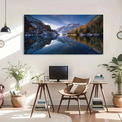 Seasonal Spring Winter Scenery Wall Art Canvas Office Home Room Framed 120x60cm