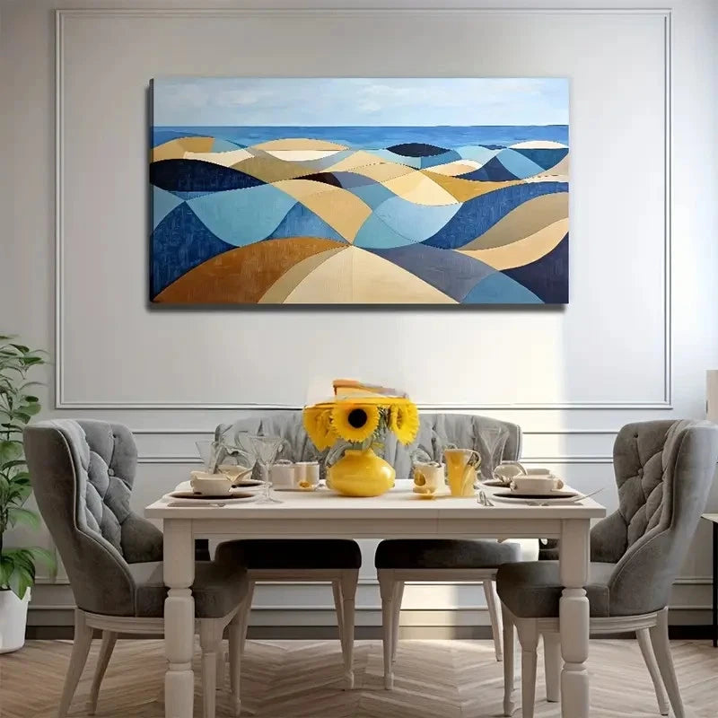 Abstract Desert Perfect Wall Art Canvas Office Home Room Framed 120x60cm
