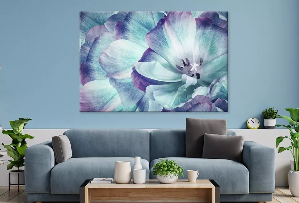 Elegant Tulip Flower And Close up  Wall Art Decor 100% Australian Made - Bella Home Decor