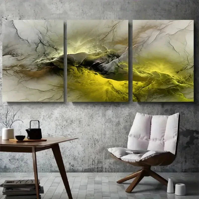 3pcs Abstract Vibrant Butterfly Lady Metal Print Ready to Hang Art - Bella Home Decor