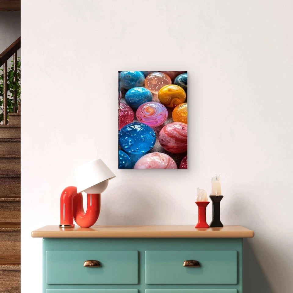 Marble Abstract Oil Painting Metal Print Ready to Hang